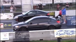 12 Second Acura RSX  vs WRX and Monte Carlo SS 1/4 Mile Drag Races