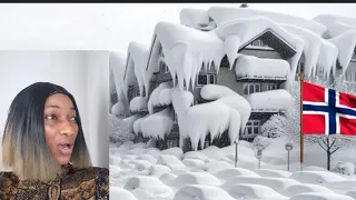 NORWAY IS FREEZING RIGHT NOW!! Historical snow storm hit southern Norway 2024 (REACTION)