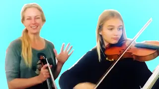 Caroline Campbell - Violin duet with my daughter - Minuet 1