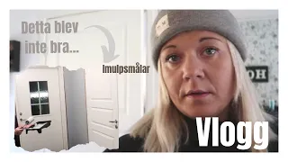 Målar om hallen, HATAR det!!!  🤢 Vlogg27