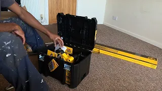 Dewalt cordless track saw unboxing and use (DCS520) - plunge saw