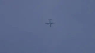 Loud classic Netherlands airforce Lockheed C-130H flyover at 25.000 ft!