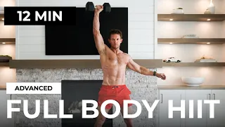 12 Min ADVANCED Full Body HIIT Workout with Dumbbells