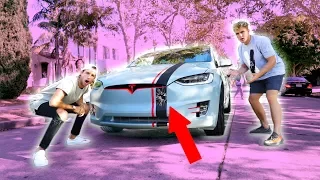 I CRASHED JAKE PAUL'S TESLA (PRANK)