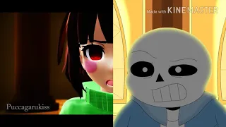 Sans vs Chara mashup Stronger Than You