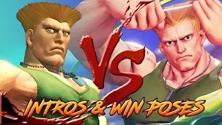 SFIV vs SFV - Character INTROS & WIN POSES Comparison! (2018)