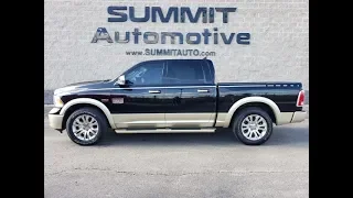 2013 RAM 1500 CREW LARAMIE LONGHORN HEMI WALK AROUND REVIEW 10171B  SOLD! www.SUMMITAUTO.com