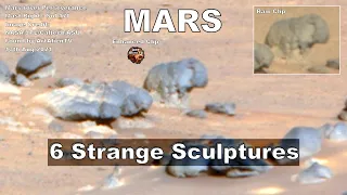 MARS - 6 Strange Sculptures in Jezero Crater - ArtAlienTV