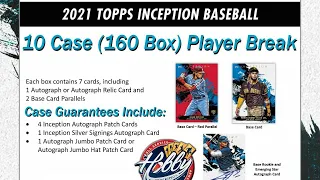 CASES #6-10   -   2021 Topps INCEPTION 10 Case (160 Box) PLAYER BREAK eBay 03/22/21