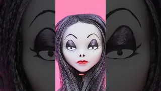 DIY Morticia Addams Doll | Repaint #shorts