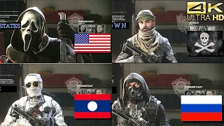 ALL Warzone Operators Intro Animation and Nationalities