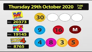 NLCB Online Draws Thursday 29th October 2020