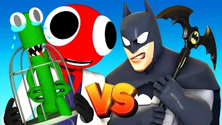 🌈RAINBOW FRIENDS vs BATMAN 2: SAD ORIGIN STORY (Dark Secret 3D Cartoon Animation Roblox Blue Colors)