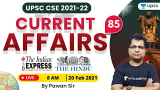 Current Affairs Today | Daily Current Affairs by Pawan Kumar Sir | 20 February 2021