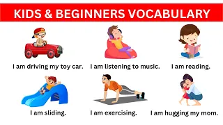 l am + Action Verbs | Action Verbs With Examples | English practice #actionverbs #kidslearning