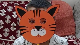 tiger mask making  | How to make paper face mask | tiger face mask | Tiger mask |animal mask