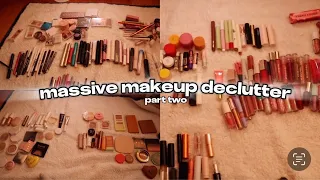 MASSIVE MAKEUP DECLUTTER part two // bronzer, highlight, lips, & eyeshadow palettes