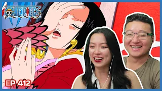 BOA HANCOCK TRIES TO EXECUTE LUFFY?! | One Piece Episode 412 Couples Reaction & Discussion