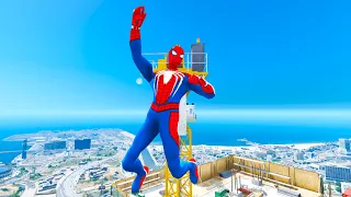 GTA 5 SPIDERMAN RAGDOLLS |  GTA V SPIDERMAN Ragdolls 4k Compilations funny moments jumps/fails ep194