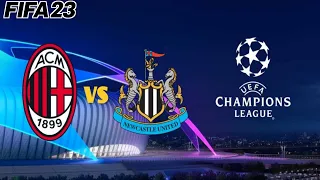 UEFA Champions League 2023 - Milan VS Newcastle Group Stage Match - Fifa 23 gameplay xbox series s