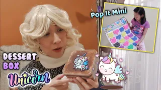 Dessert Box Unicorn Bikin Tante Bule Senang ♥ Aqilla Dapat Pop It Mini | Masak Masak Aqilla's Diary