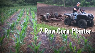 Corn and Soybean Destination Food Plot Planting with old 2 Row Planter