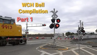 Railroad Crossings With WCH Mechanical Bell's Compilation, USA Railroad Crossings