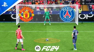 FC 24 | Ronaldo vs Messi | Manchester United vs PSG | Penalty Shootout - PS5 Gameplay