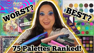 Ranking All 75 Eyeshadow Palettes I Tried In 2022! FROM WORST TO BEST!