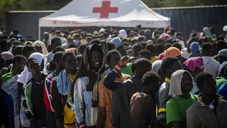 Nearly 7,000 migrants arrive on Italy's southern island of Lampedusa within 24hours