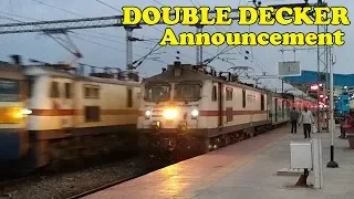 DOUBLE DECKER EXPRESS ANNOUNCEMENT ARRIVAL and DEPARTURE | 22707 VSKP TPTY | INDIAN RAILWAYS