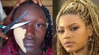 VIRAL 👉BOMB 💣🔥 BEYONCE MAKEUP AND HAIR TRANSFORMATION | MELANIN MAKEUP TUTORIAL