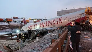 Red Wings Airlines рейс 9268 - Анимация катастрофы 1. Авиакатастрофа ту - 204 во Внуково.