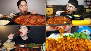 Mukbang Asmr * Satisfying Mukbangers Eating Spicy Chicken Feet 🌶️🥵 | Mukbang Compilations