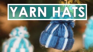 How to Craft YARN HATS | Christmas Ornaments