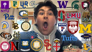 COLLEGE DECISION REACTIONS 2023 | 30+ SCHOOLS: IVIES, UC'S, T20'S, USC, STANFORD AND MORE!