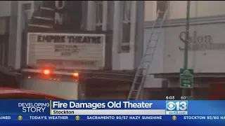 Two Alarm Fire At Stockton Empire Movie Theatre