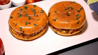 घर पर पनीर बर्गर बनाने की टेस्टी रेसिपी | Paneer burger recipe | Street style burger