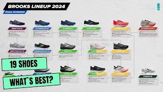 Brooks Road Running Shoes Lineup 2024. Comparison of 19 models.