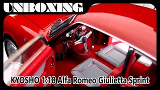 Alfa Romeo Giulietta Sprint  / 1:18 diecast car model by KYOSHO / AMR UNBOXING