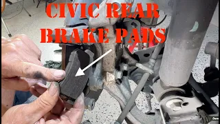 Honda Civic Rear Brake Pad Replacement, 2009 EX 8th Gen