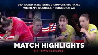 Hina H./Mima I. vs Audrey Z./Marie M. | 2021 World Table Tennis Championships Finals | WD | R64