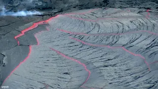 Mesmerizing Lava Flow in the Hawaii Kilauea Volcano's Halemaumau Crater Lava Lake.