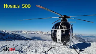 Hughes 500  Helicopter Ride Heli Tamina / 4K HD Video.