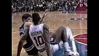 The First Dennis Rodman-John Stockton Incident (Rodman Ejected... Eventually)