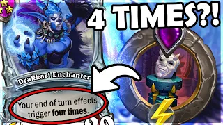 END OF TURN effects trigger 4 TIMES! | Hearthstone Battlegrounds