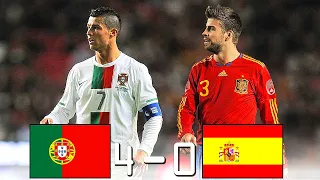 Portugal 4 - 0 Spain (C. Ronaldo x Piqué) ● Friendly 2010 | Extended Highlights & Goals