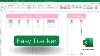 How To Build Expense Tracker In Excel