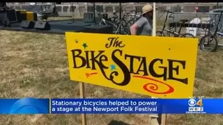 Stationary bikes help power Newport Folk Festival