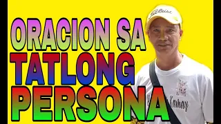 ORACION SA TATLONG PERSONA